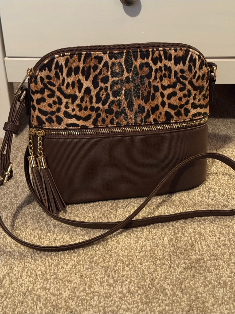 Leopard Print Crossbody Bag